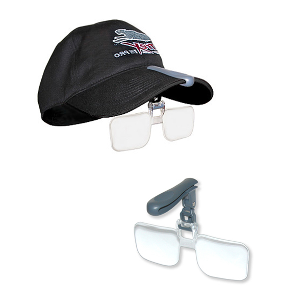 +3 Carson Clip On VisorMag Magnifier Lenses for Hats - Click Image to Close